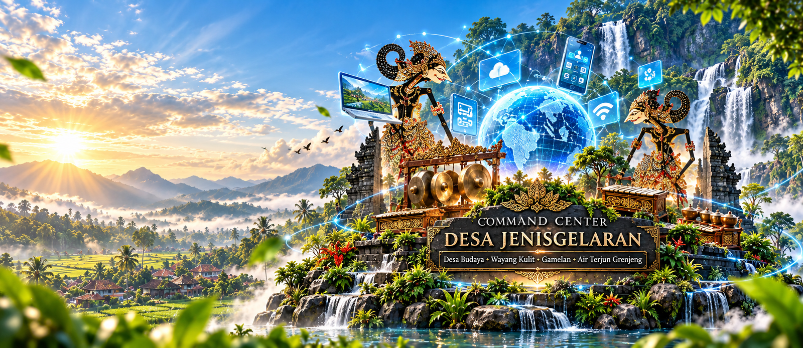 Command Center Desa Jenisgelaran - Wayang, gamelan, digital dan Air Terjun Grenjeng